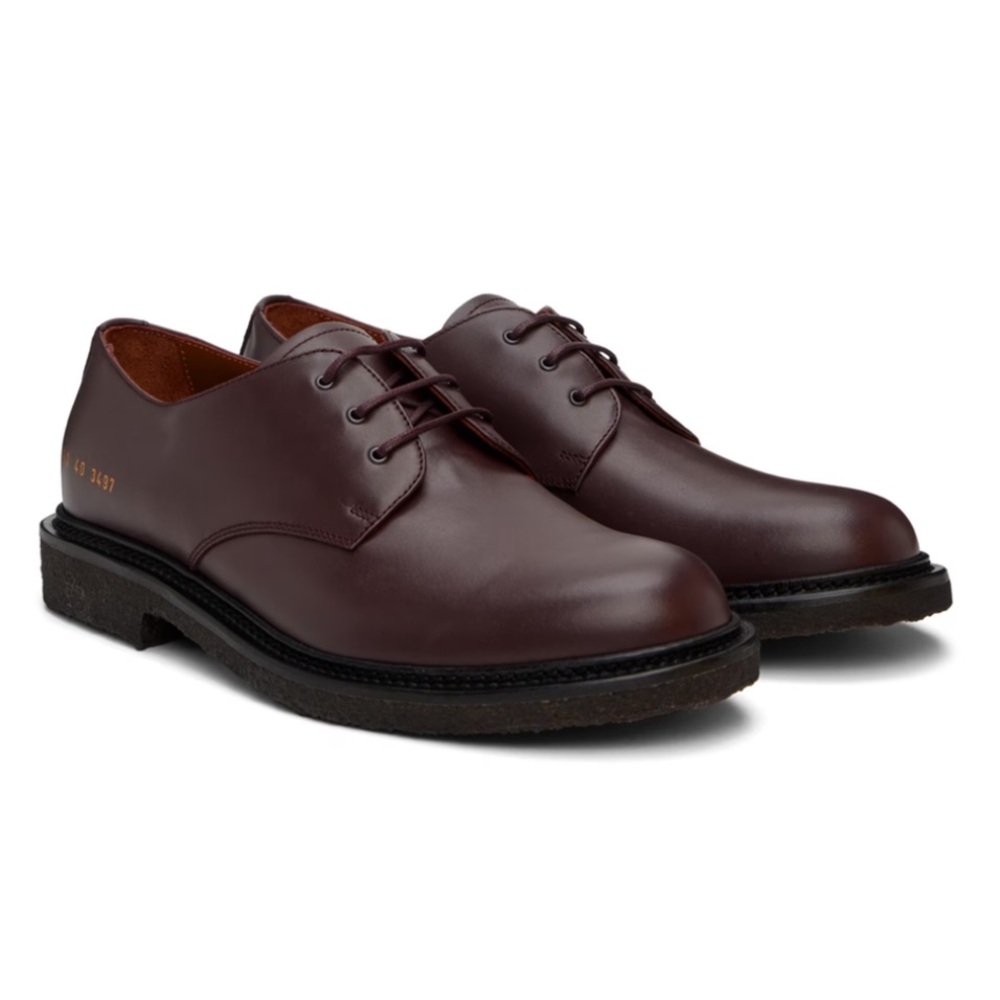 Common Projects Men’s Burgundy Officer Derby’s